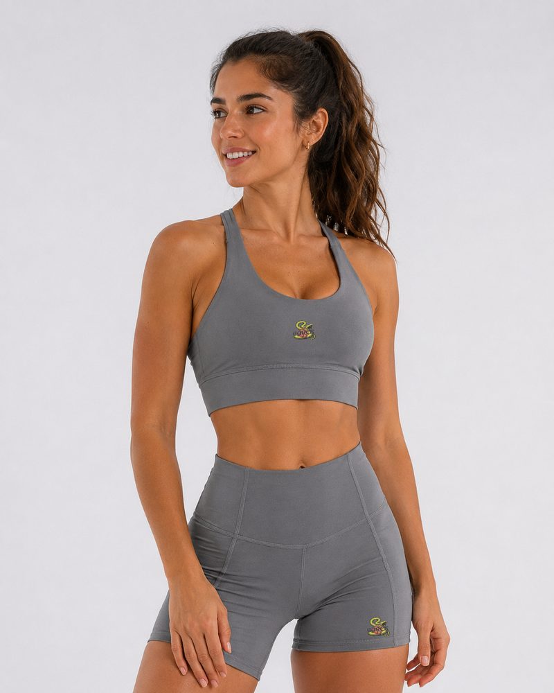 Licra corta mujer gris